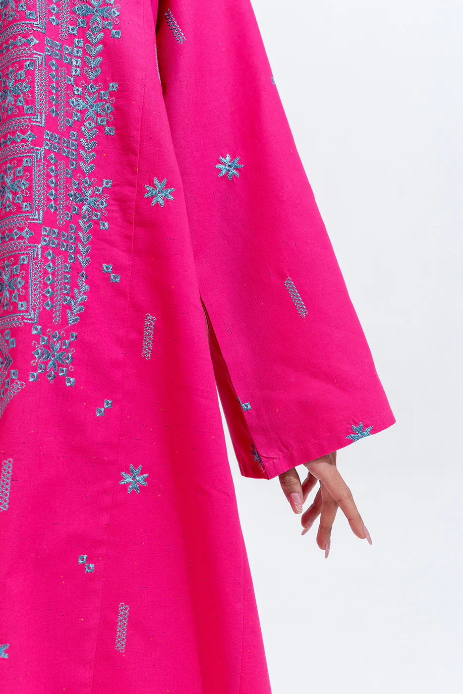 2 PIECE EMBROIDERED CAMBRIC SUIT (PRET) - Image 6