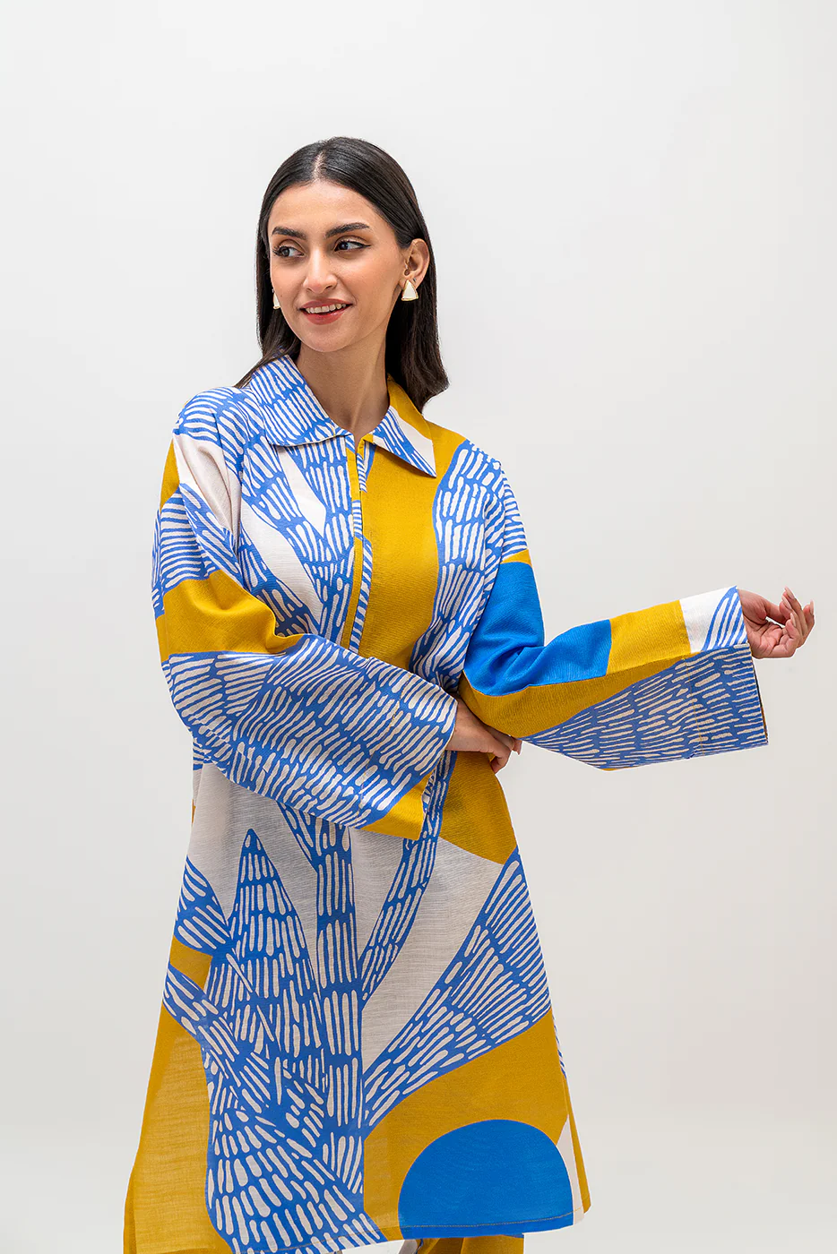 PRINTED KHADDAR SHIRT (PRET) - Image 4