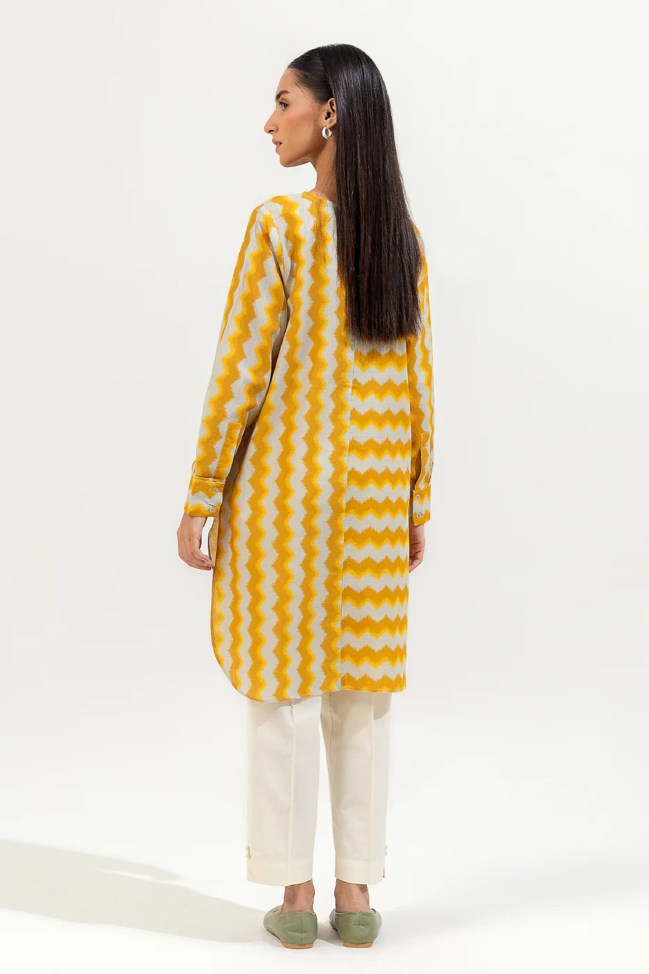 PRINTED KHADDAR SHIRT (PRET) - Image 3
