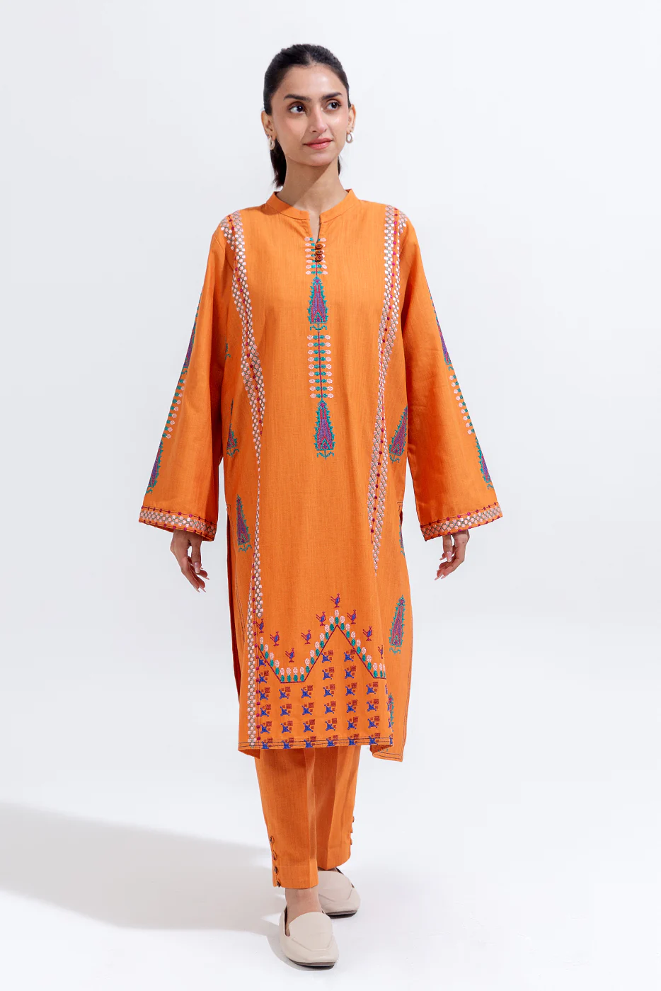 2 PIECE EMBROIDERED KHADDAR SUIT (PRET) - Image 2