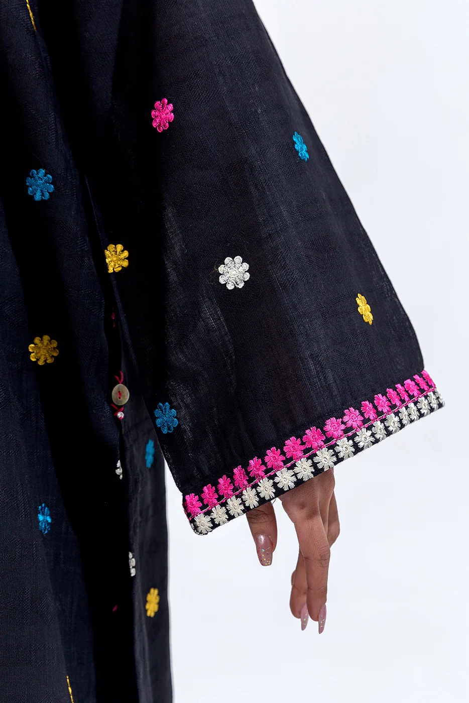 2 PIECE EMBROIDERED KHADDAR JACQUARD SUIT (PRET) - Image 5