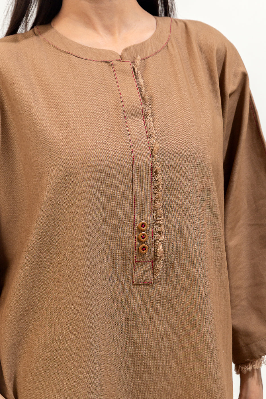 BASIC KHADDAR SHIRT (PRET) - Image 4
