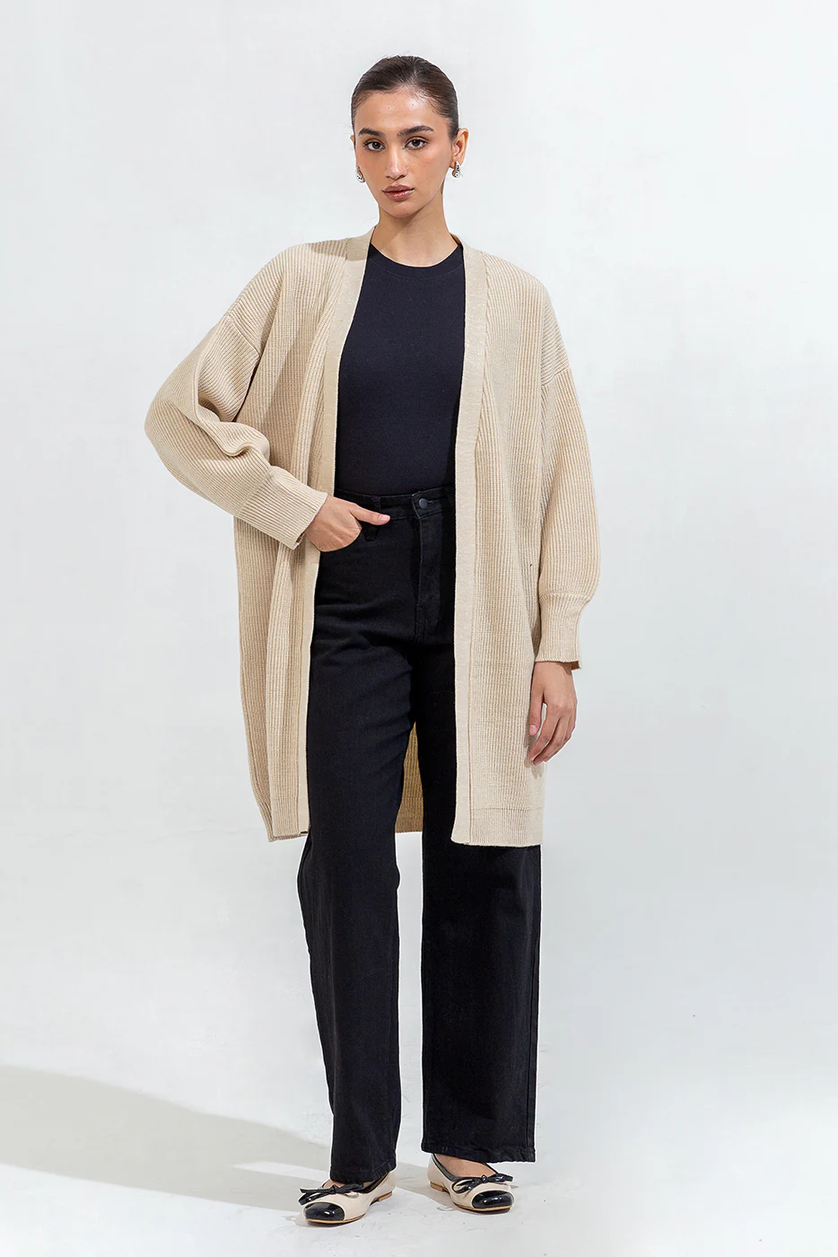 LONG KNITTED SHRUG - Image 2