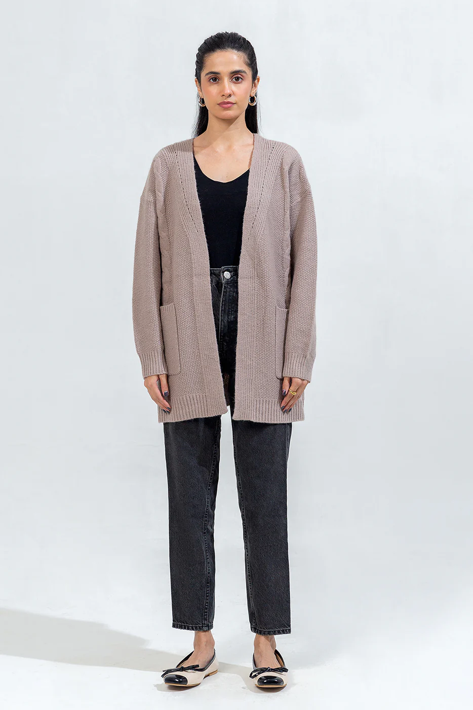 TEXTURED KNIT SHRUG - Image 2