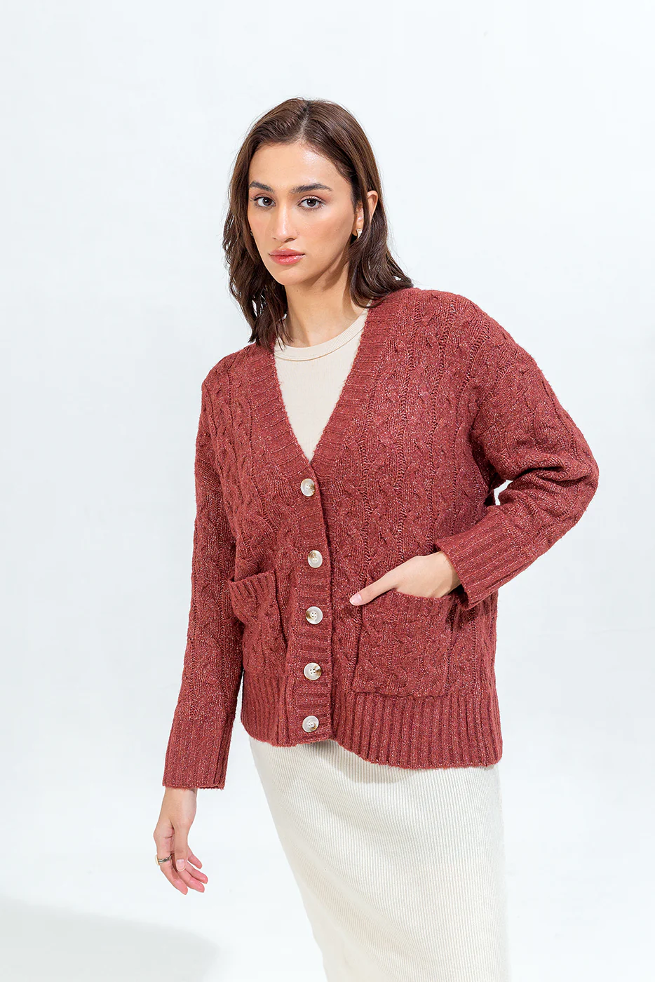 CABLE KNIT CARDIGAN - Image 3