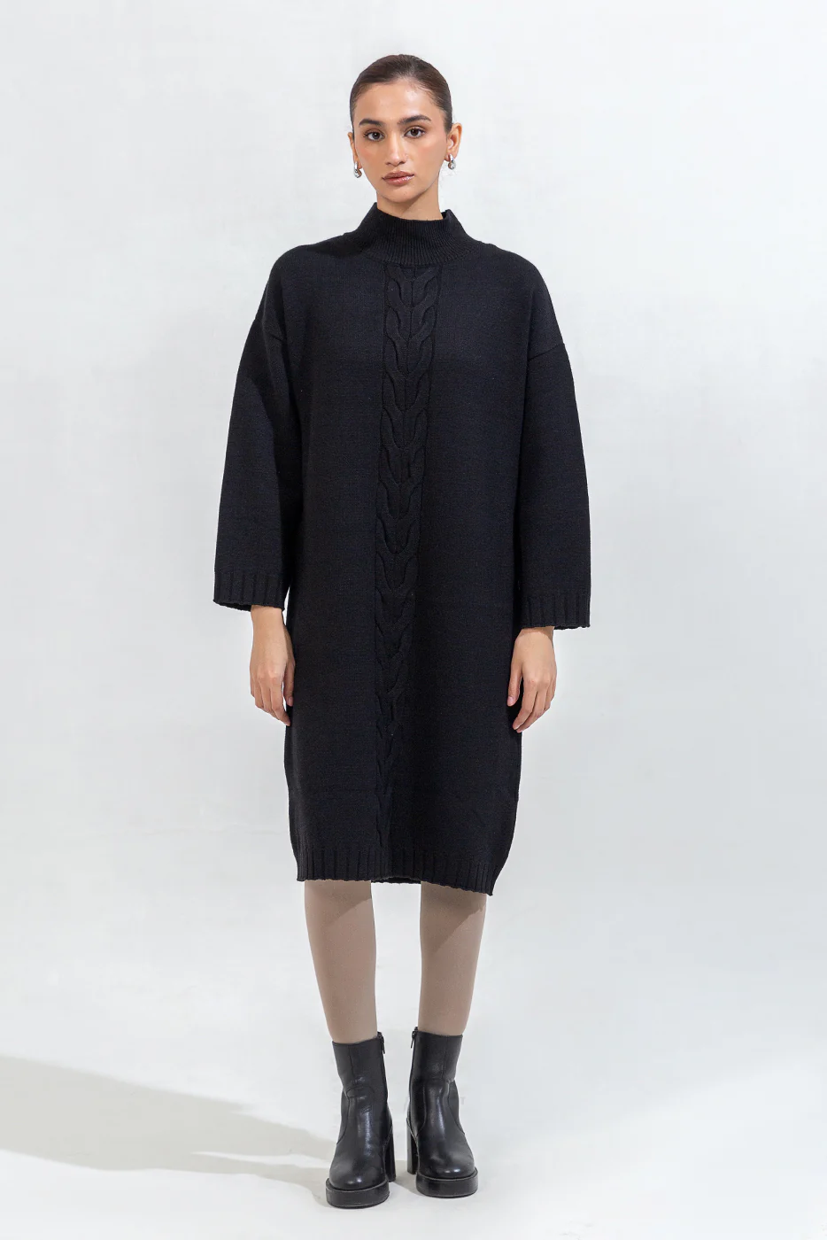 CABLE KNIT DRESS - Image 2