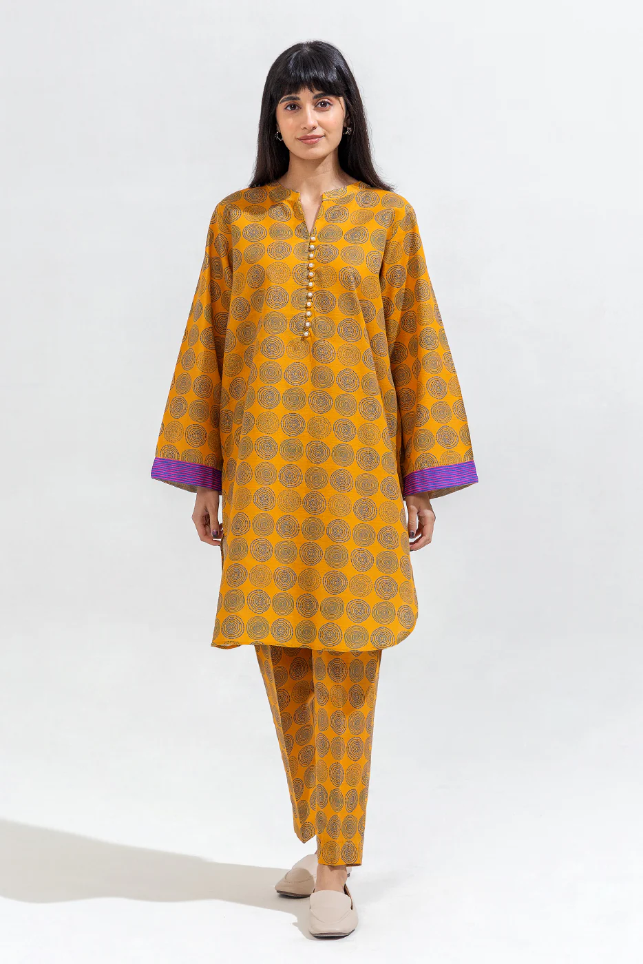 PRINTED KHADDAR SHIRT (PRET) - Image 2