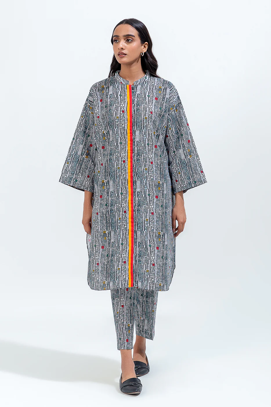 PRINTED KHADDAR SHIRT (PRET) - Image 2