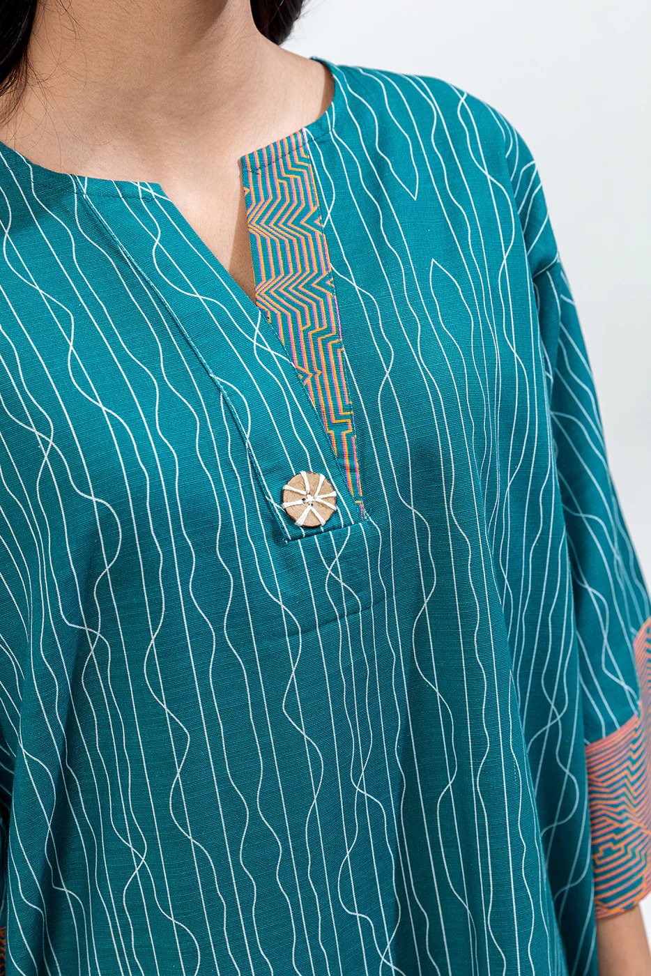 PRINTED KHADDAR SHIRT (PRET) - Image 4