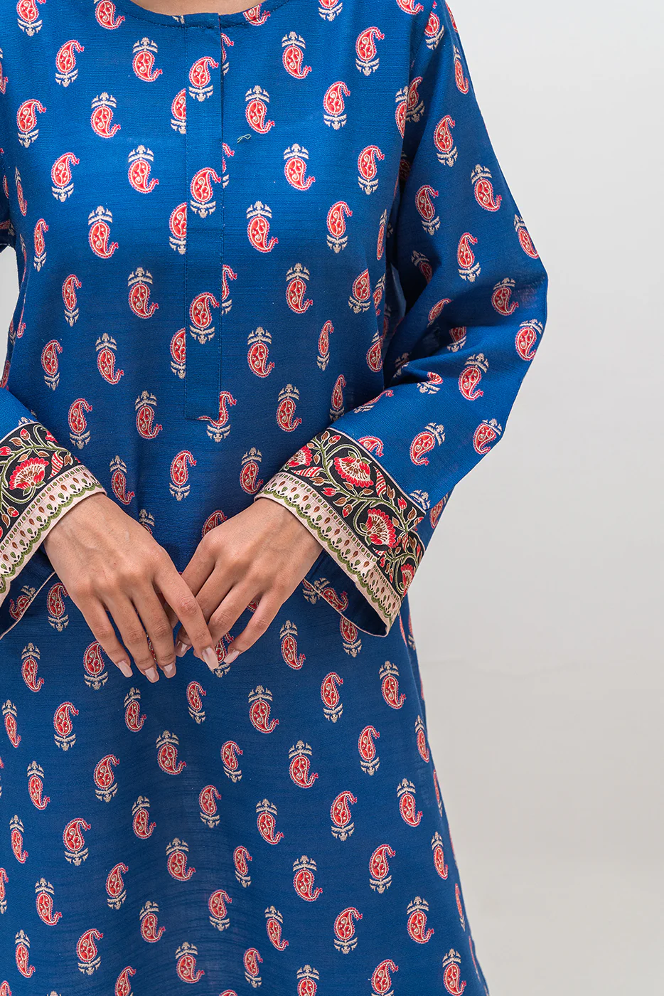 PRINTED KHADDAR SHIRT (PRET) - Image 5