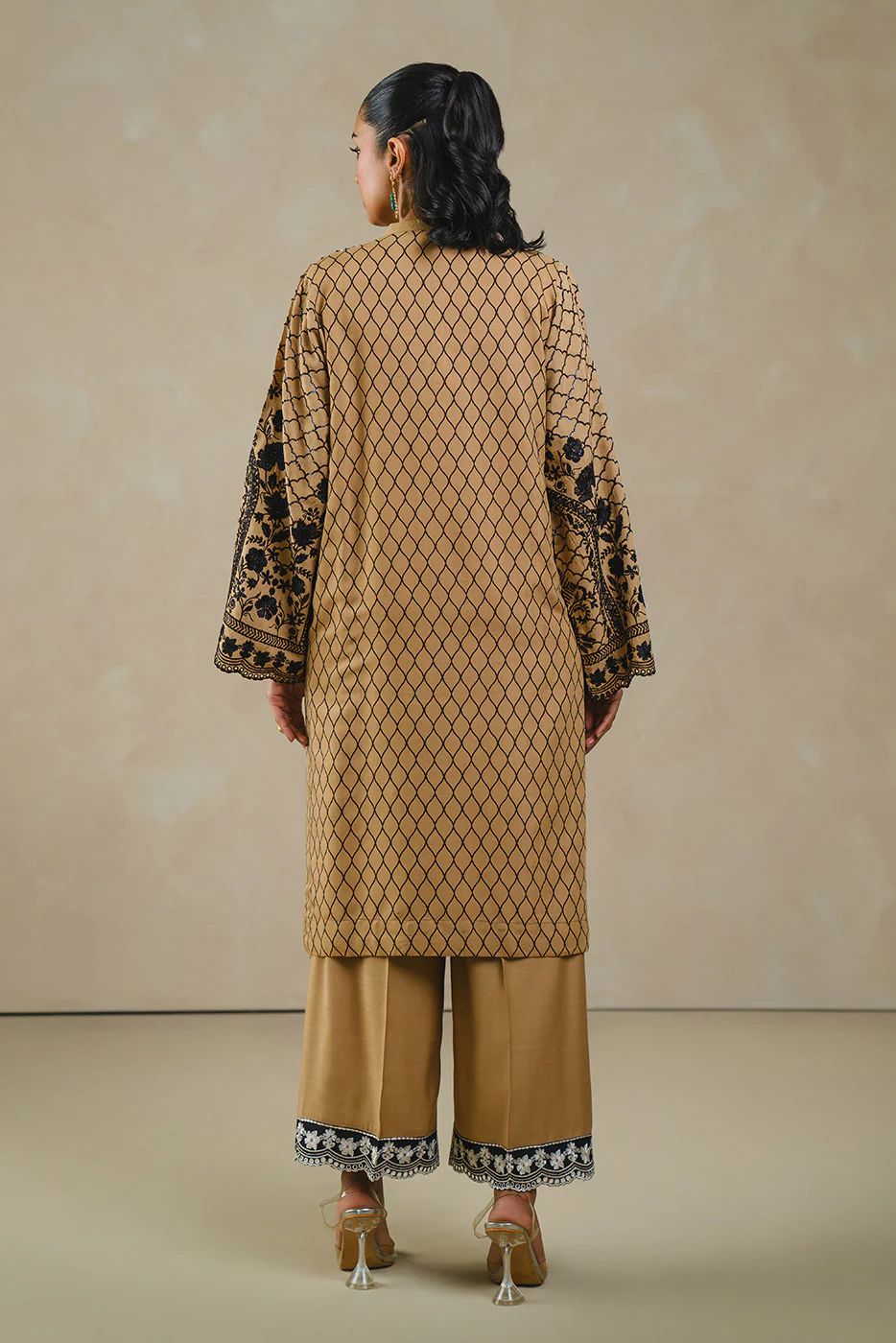 EMBROIDERED RAW SILK SHIRT (LUXURY PRET) - Image 4