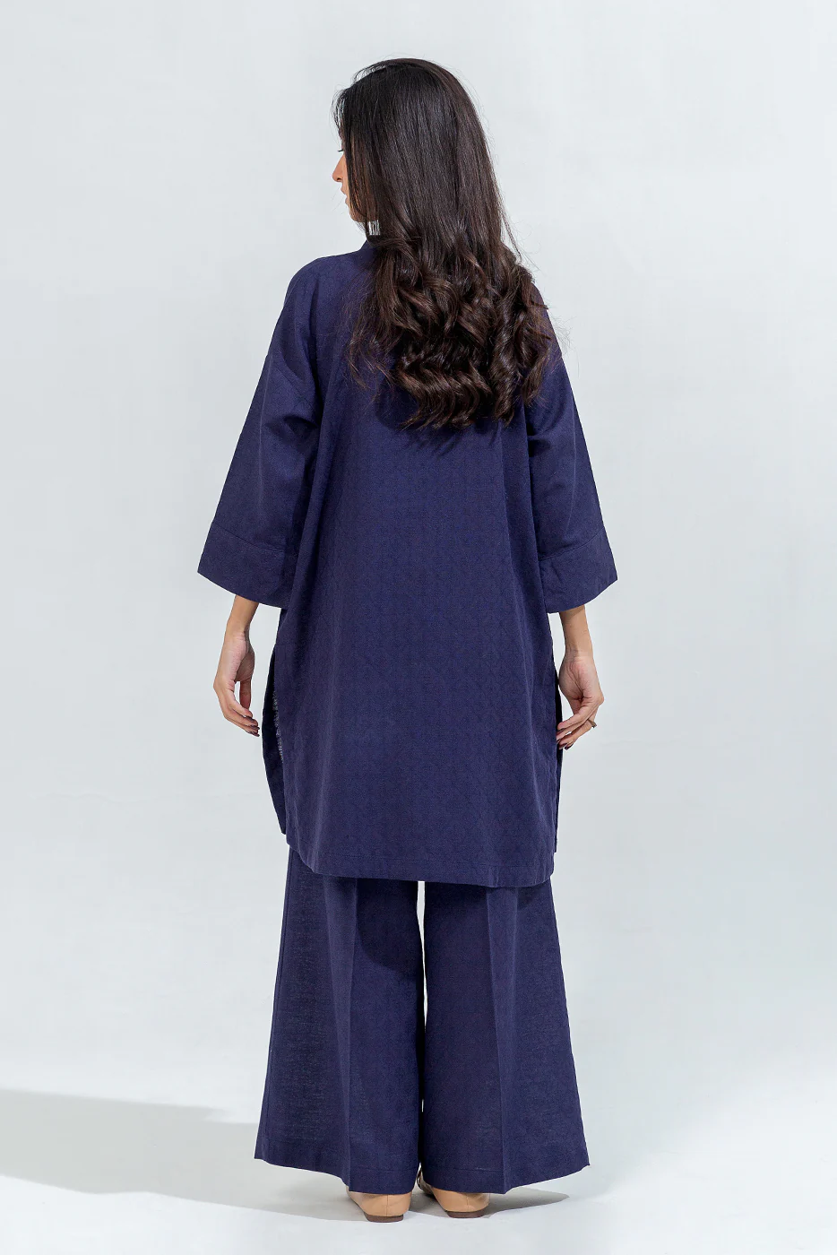 2 PIECE EMBROIDERED KHADDAR JACQUARD SUIT (PRET) - Image 3