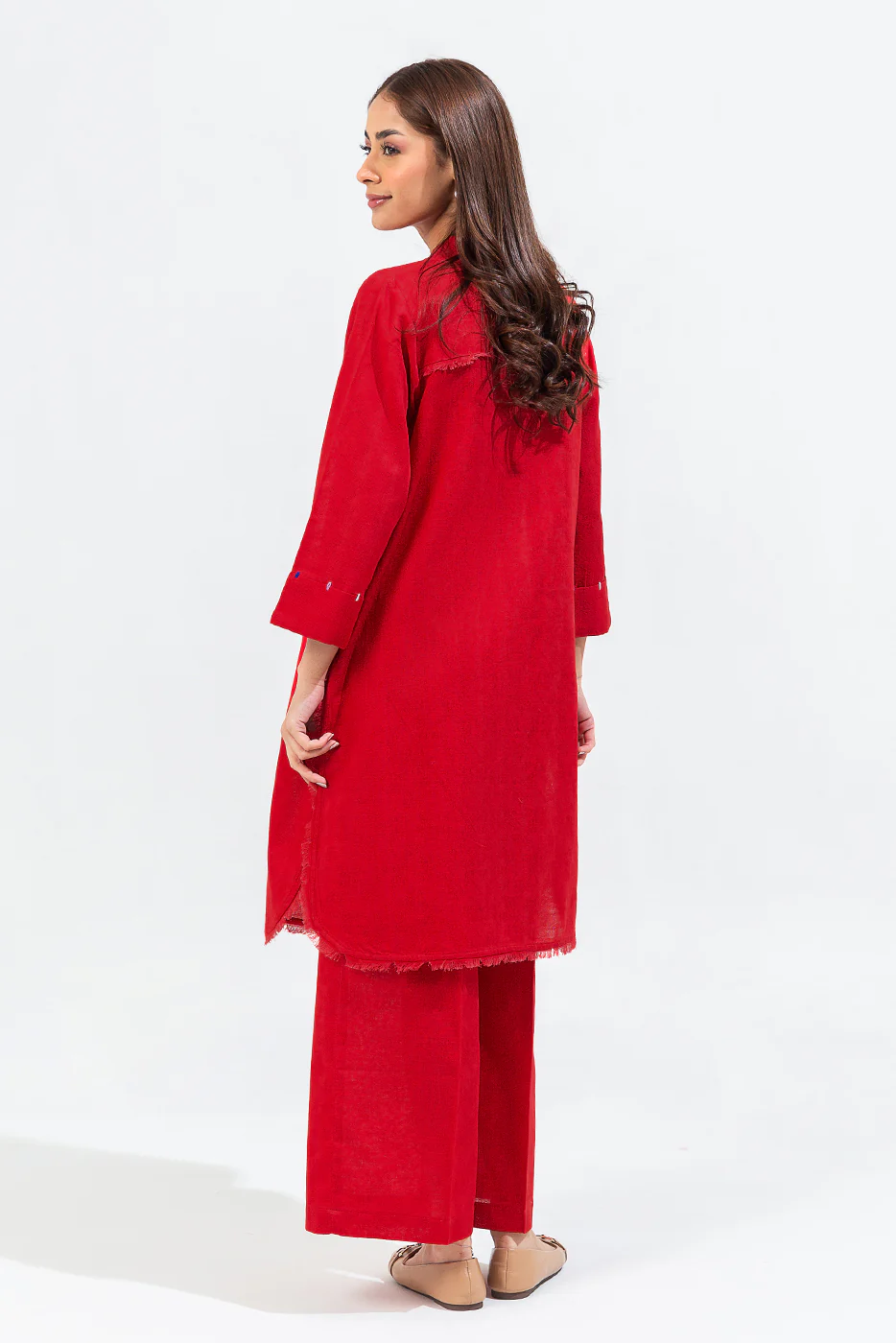 2 PIECE BASIC KHADDAR JACQUARD SUIT (PRET) - Image 3