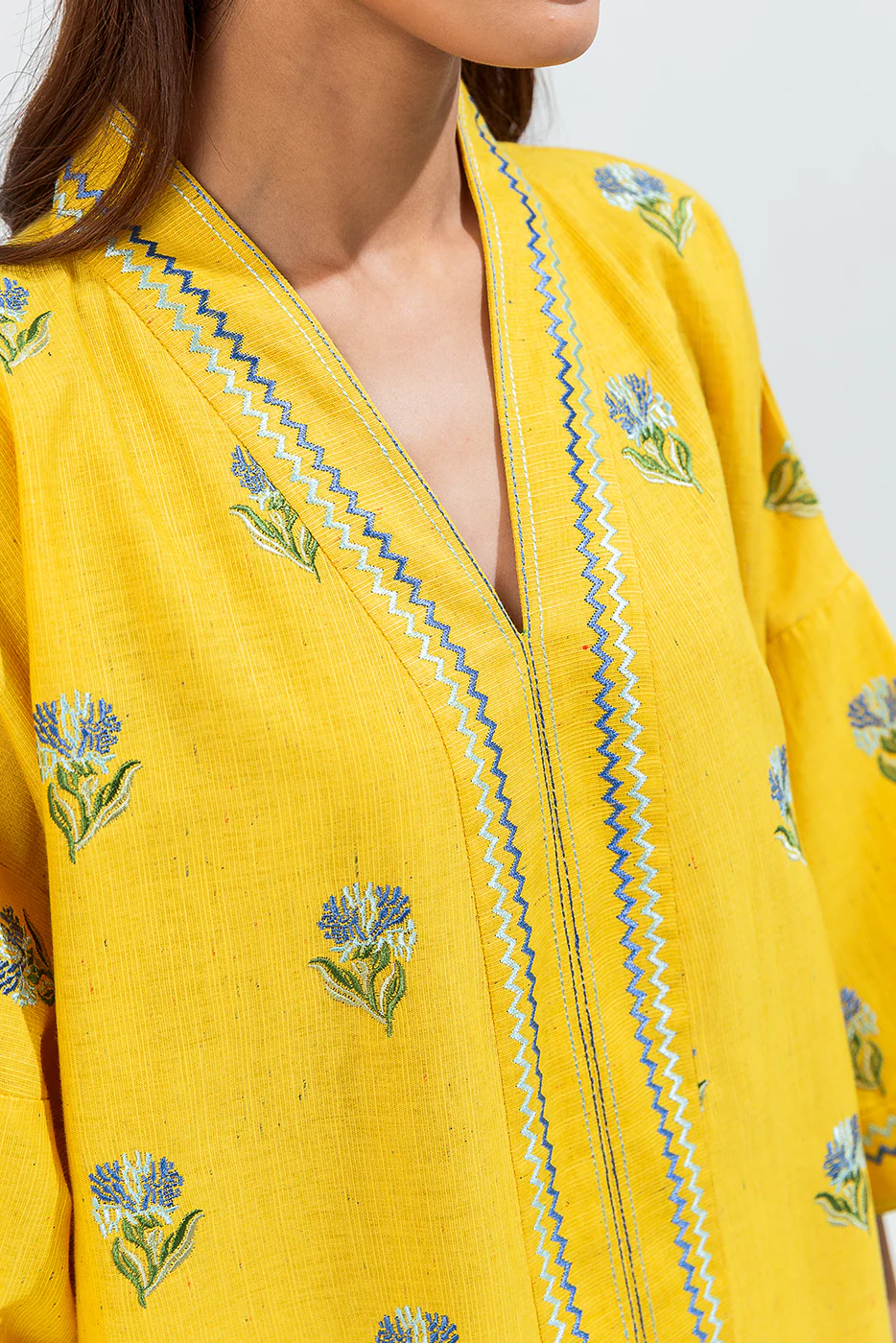 EMBROIDERED KHADDAR SHIRT (PRET) - Image 4