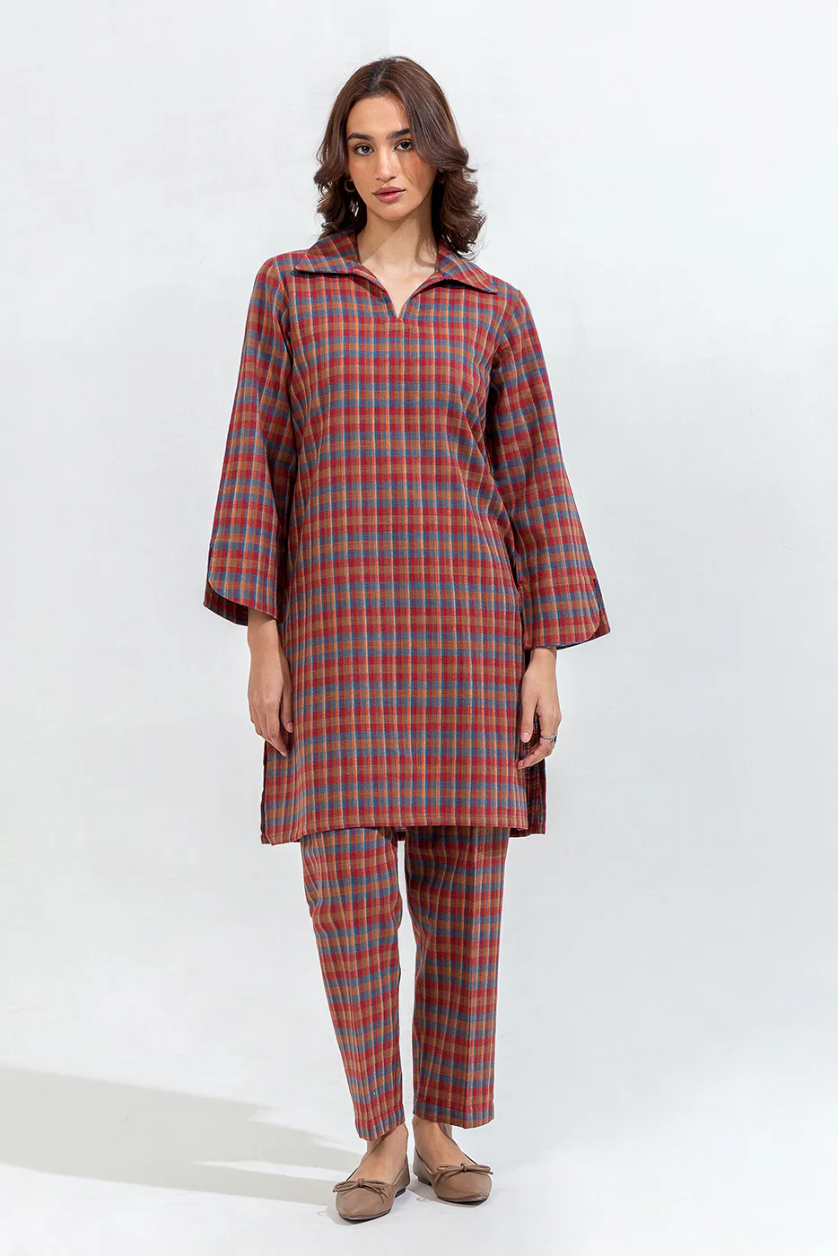 2 PIECE BASIC YARN DYED SUIT (PRET) - Image 2