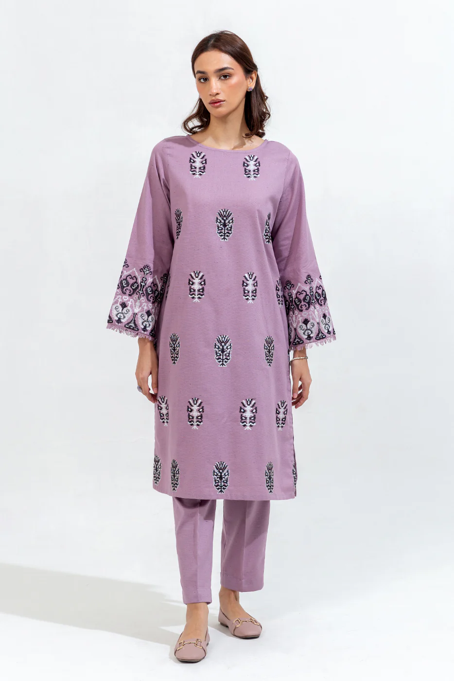 2 PIECE EMBROIDERED KHADDAR SUIT (PRET) - Image 2