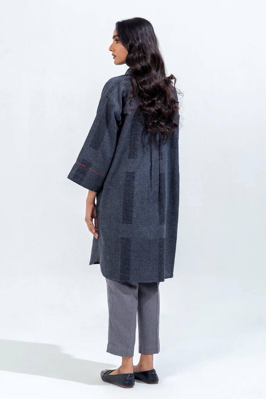 2 PIECE BASIC YARN DYED SUIT (PRET) - Image 3