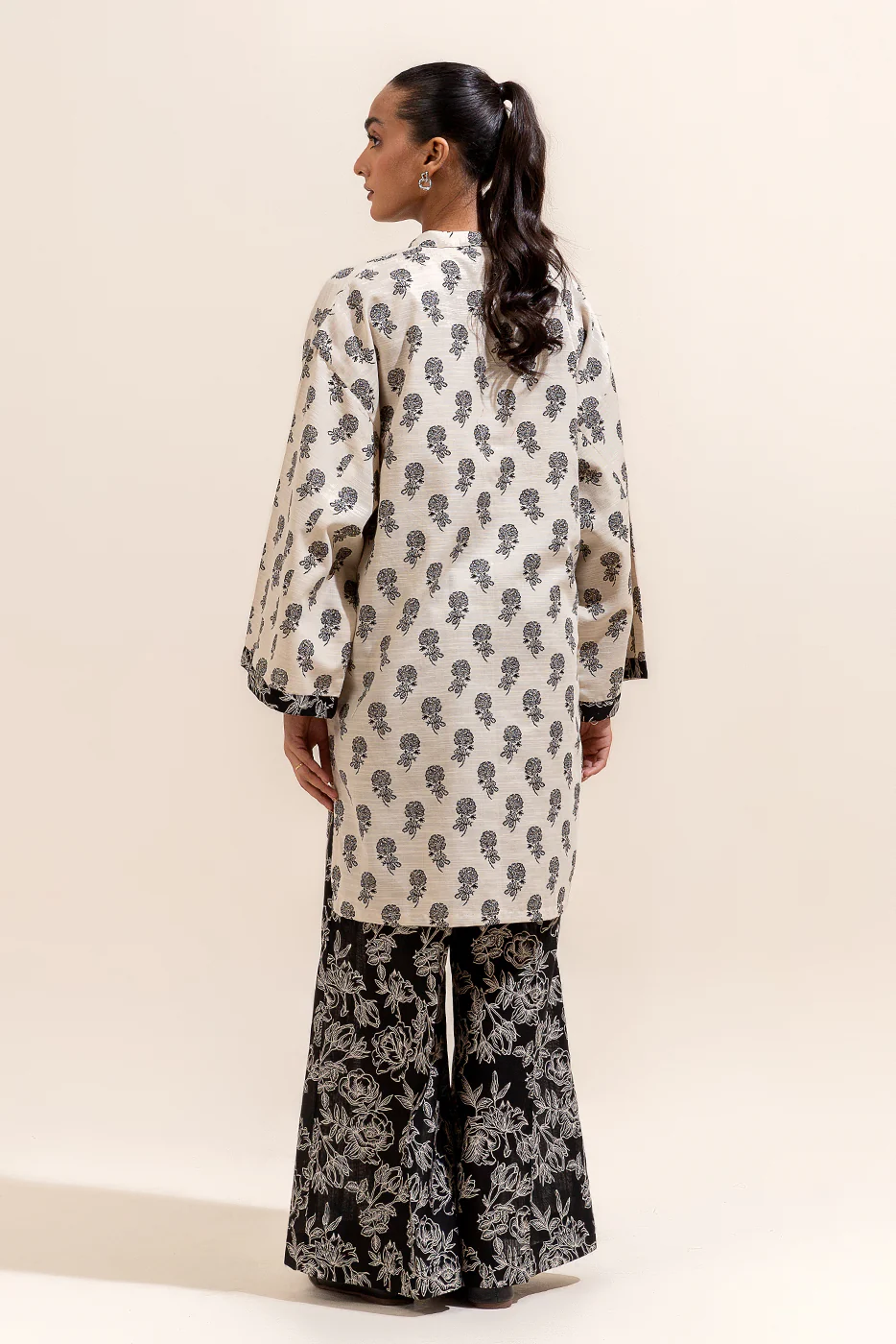 2 PIECE PRINTED KHADDAR SUIT-ROSEATE BUFF (UNSTITCHED) - Image 3