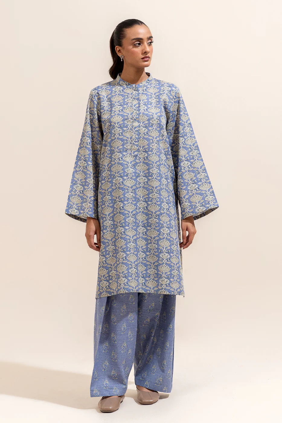 2 PIECE PRINTED KHADDAR SUIT-YONDER VERVE (UNSTITCHED) - Image 2