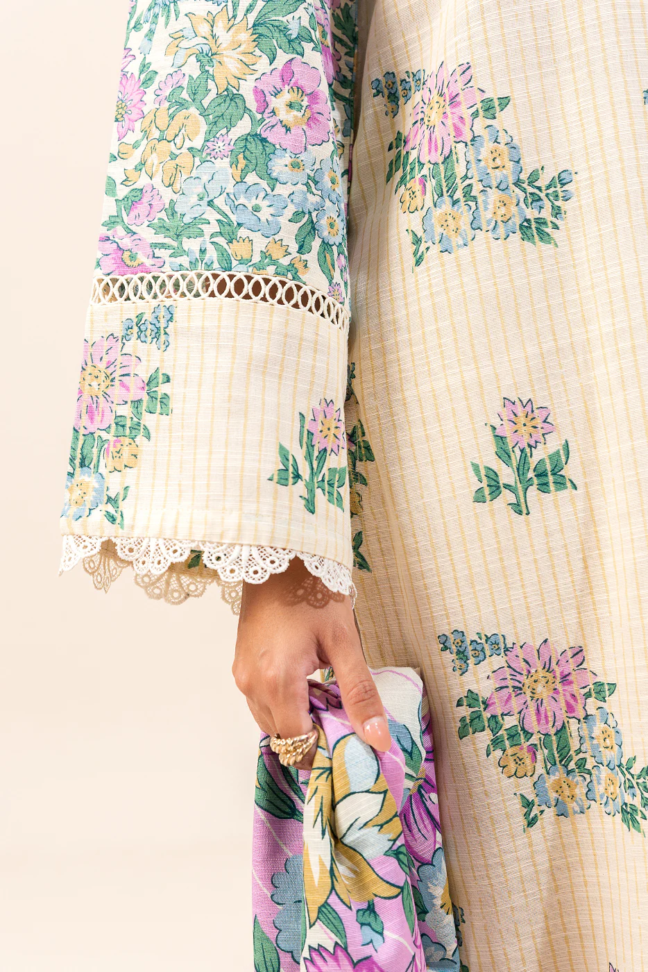 3 PIECE PRINTED KHADDAR SUIT-FLORAL EUPHORIA (UNSTITCHED) - Image 3