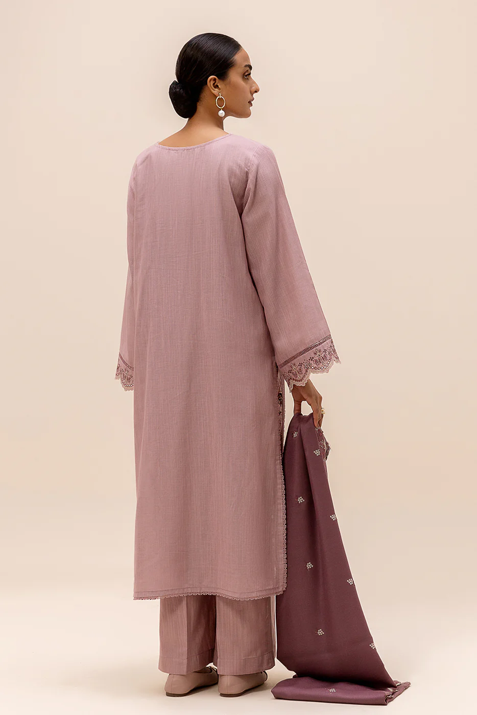 3 PIECE EMBROIDERED KHADDAR SUIT-BRITTANY ROSE (UNSTITCHED) - Image 5