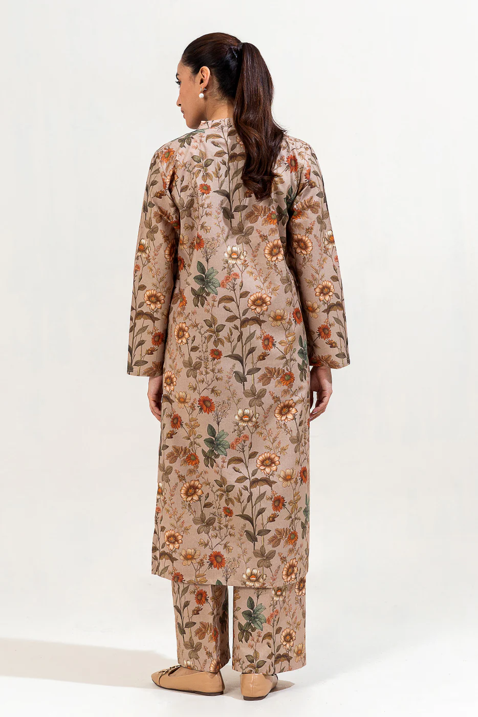 2 PIECE PRINTED LINEN SUIT-FALL GARLAND (UNSTITCHED) - Image 3