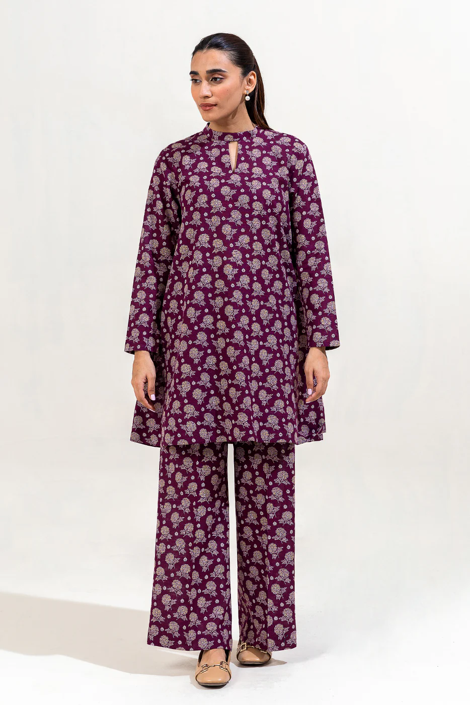 2 PIECE PRINTED KHADDAR SUIT-MULBERRY GRACE (UNSTITCHED) - Image 2