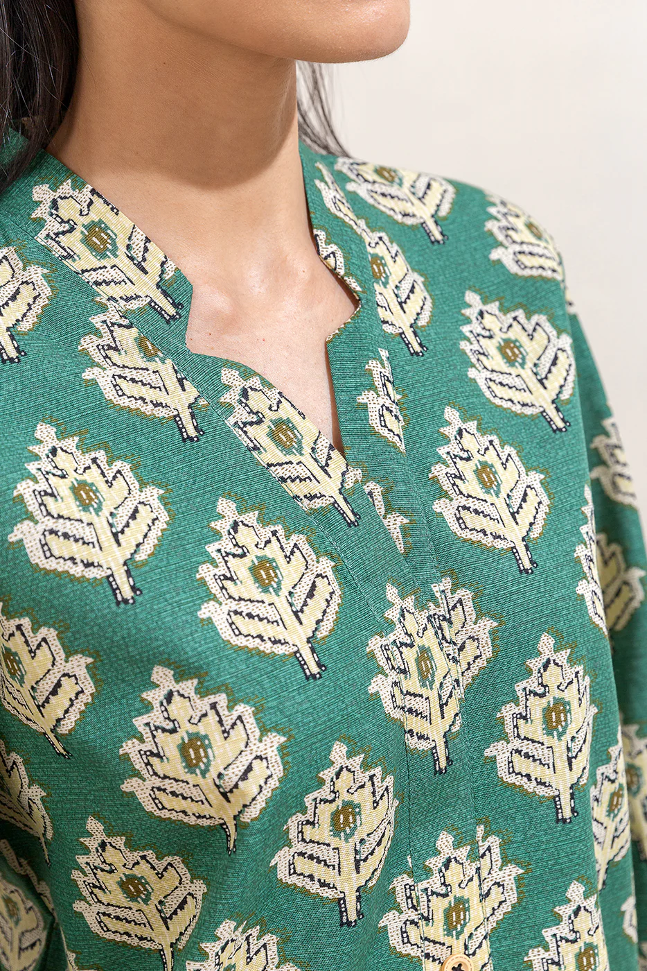 3 PIECE PRINTED KHADDAR SUIT-TEAL SERENITY (UNSTITCHED) - Image 7