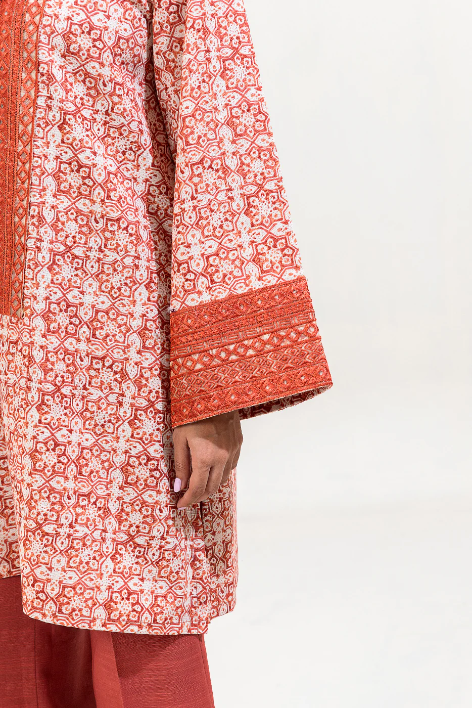 2 PIECE EMBROIDERED KHADDAR SUIT-RUSTIC MOSAIC (UNSTITCHED) - Image 5