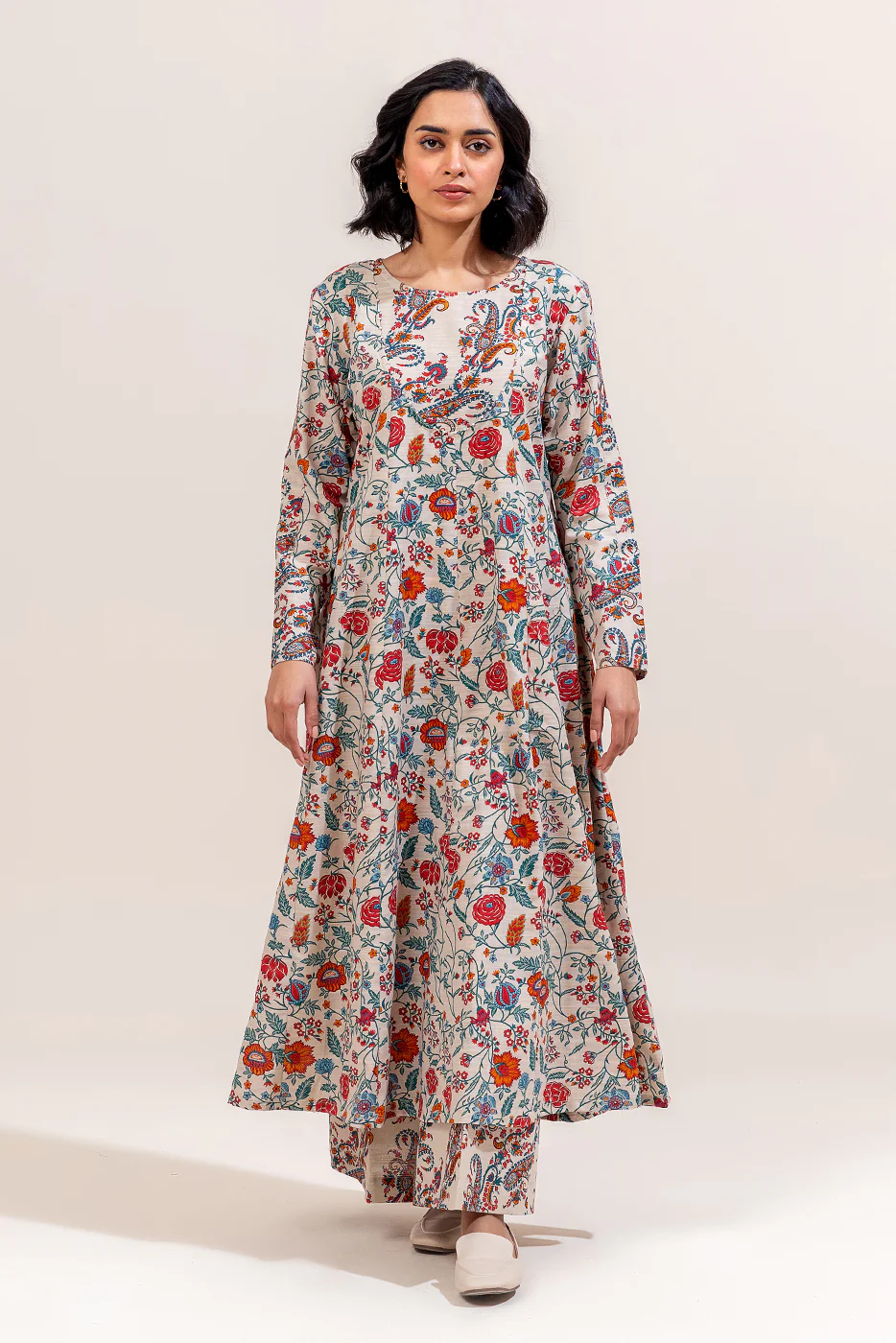 2 PIECE PRINTED KHADDAR SUIT-FLORA DEW (UNSTITCHED) - Image 2