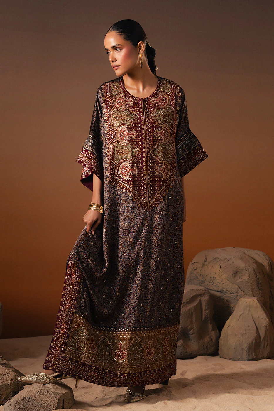 EMBROIDERED SHEMOZE SILK SHIRT (LUXURY PRET) - Image 3