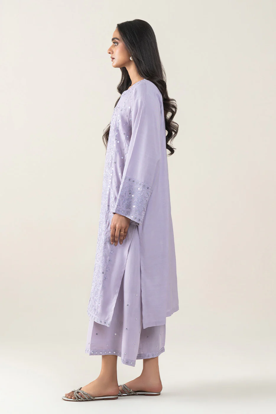 2 PIECE EMBROIDERED RAW SILK SUIT (LUXURY-PRET) - Image 4