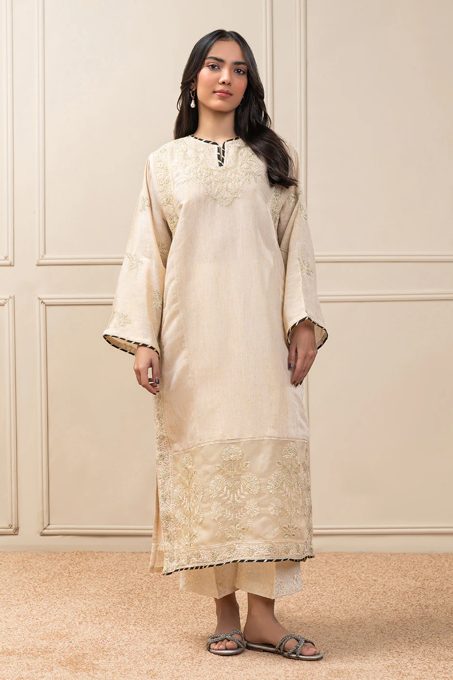 EMBROIDERED DYED SUIT (PRET) - Image 2