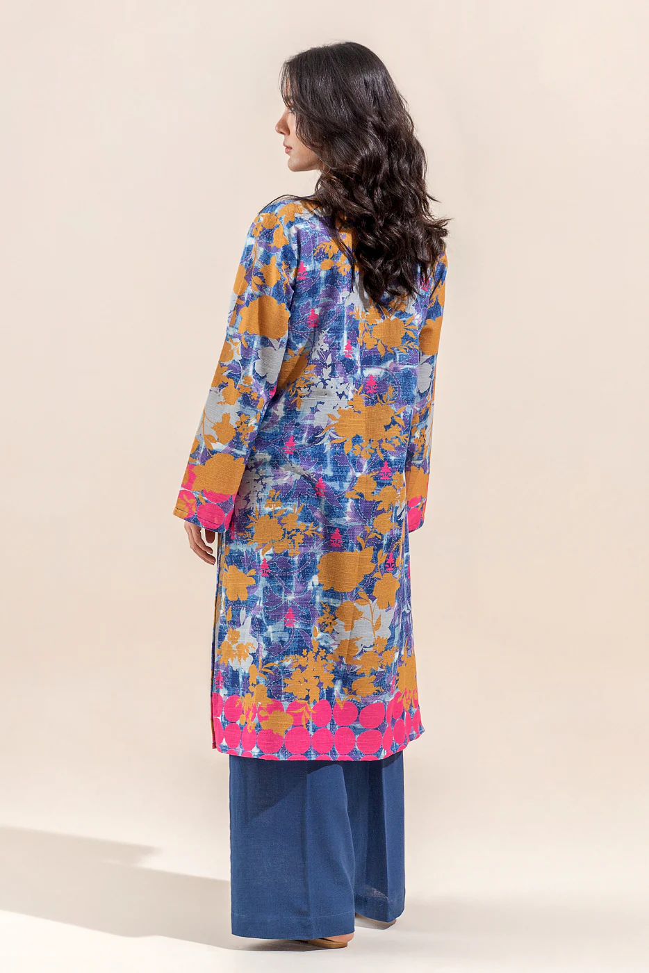 2 PIECE EMBROIDERED JACQUARD SUIT-CARNIVAL JOY (UNSTITCHED) - Image 3