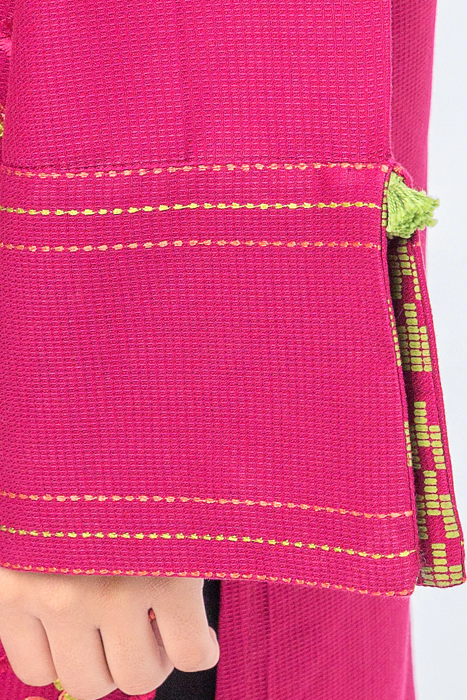 EMBROIDERED DOBBY SHIRT (PRET) - Image 4