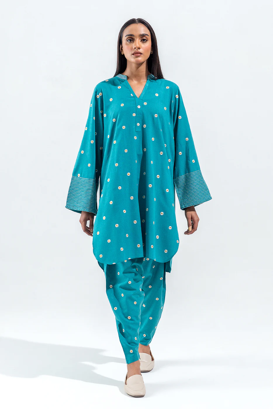 2 PIECE CHAMBRAY SUIT (PRET) - Image 2
