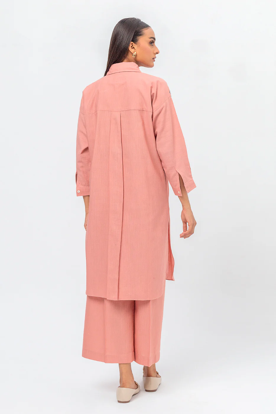 2 PIECE EMBROIDERED SLUB KHADDAR SUIT (PRET) - Image 3