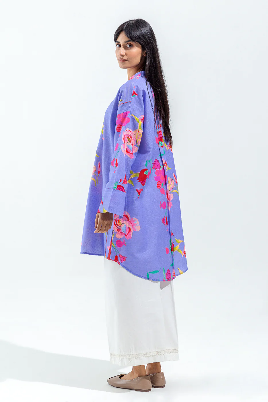 BASIC SLUB KHADDAR SHIRT (PRET) - Image 3