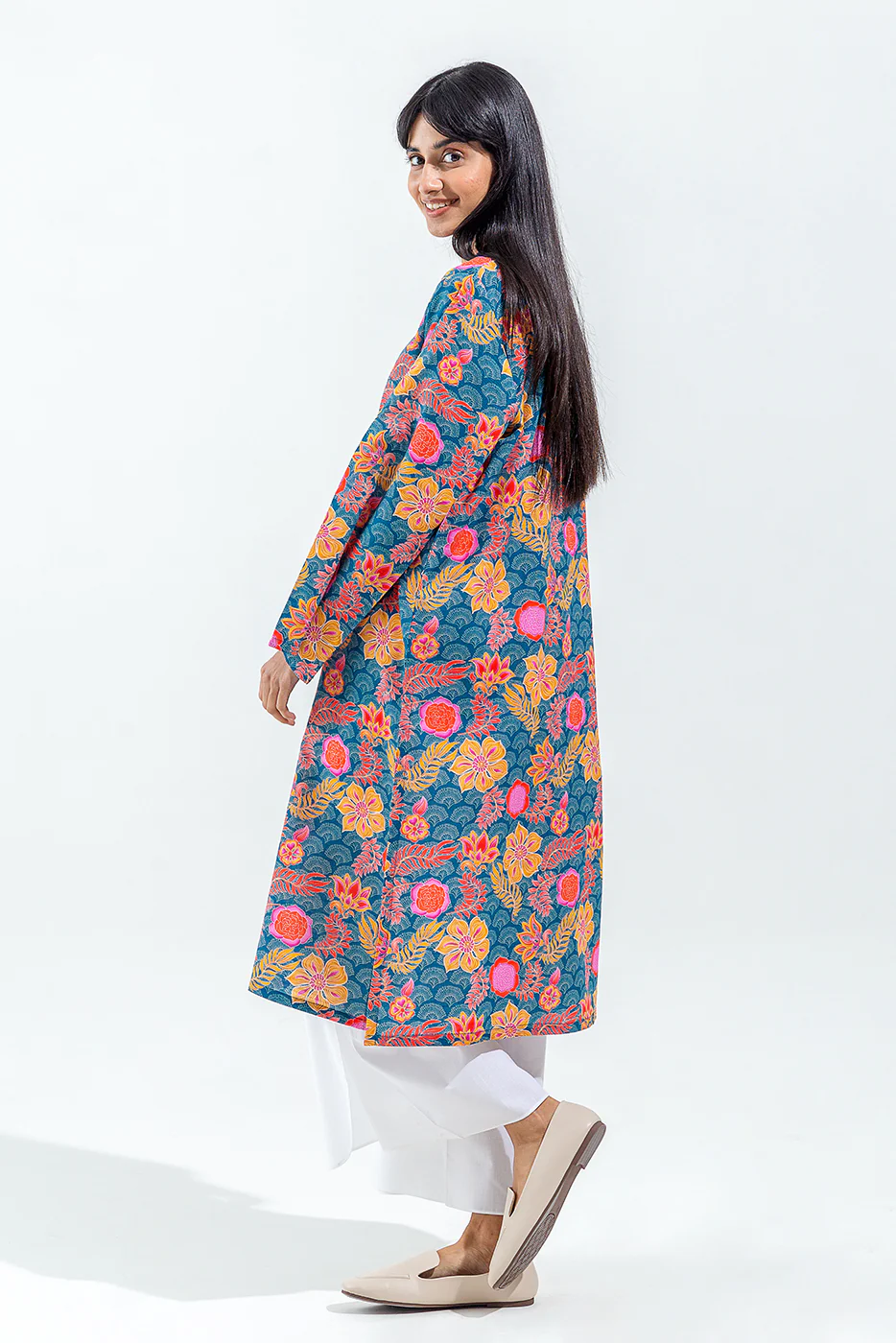 PRINTED SLUB KHADDAR SHIRT (PRET) - Image 2