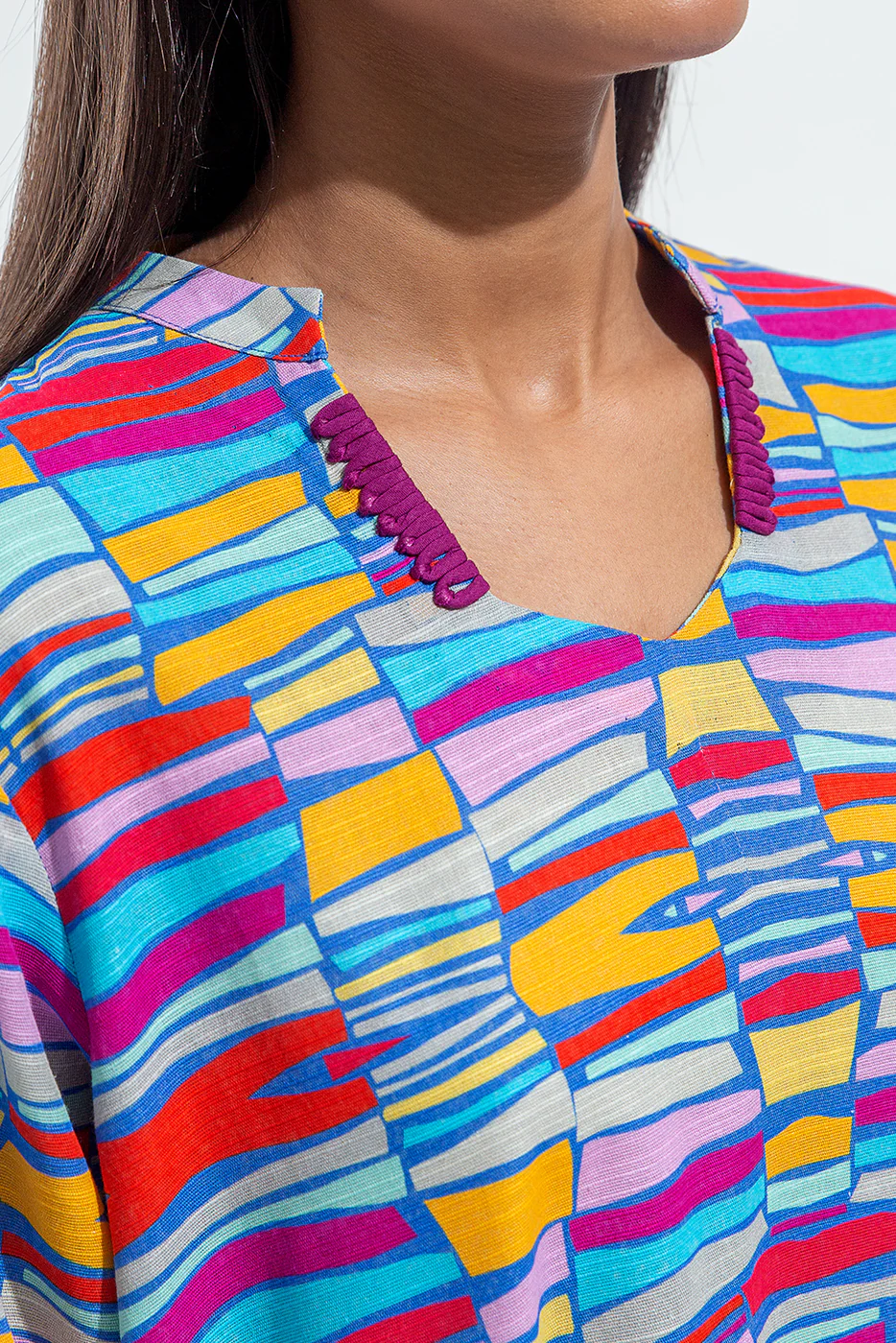 PRINTED SLUB KHADDAR SHIRT (PRET) - Image 4