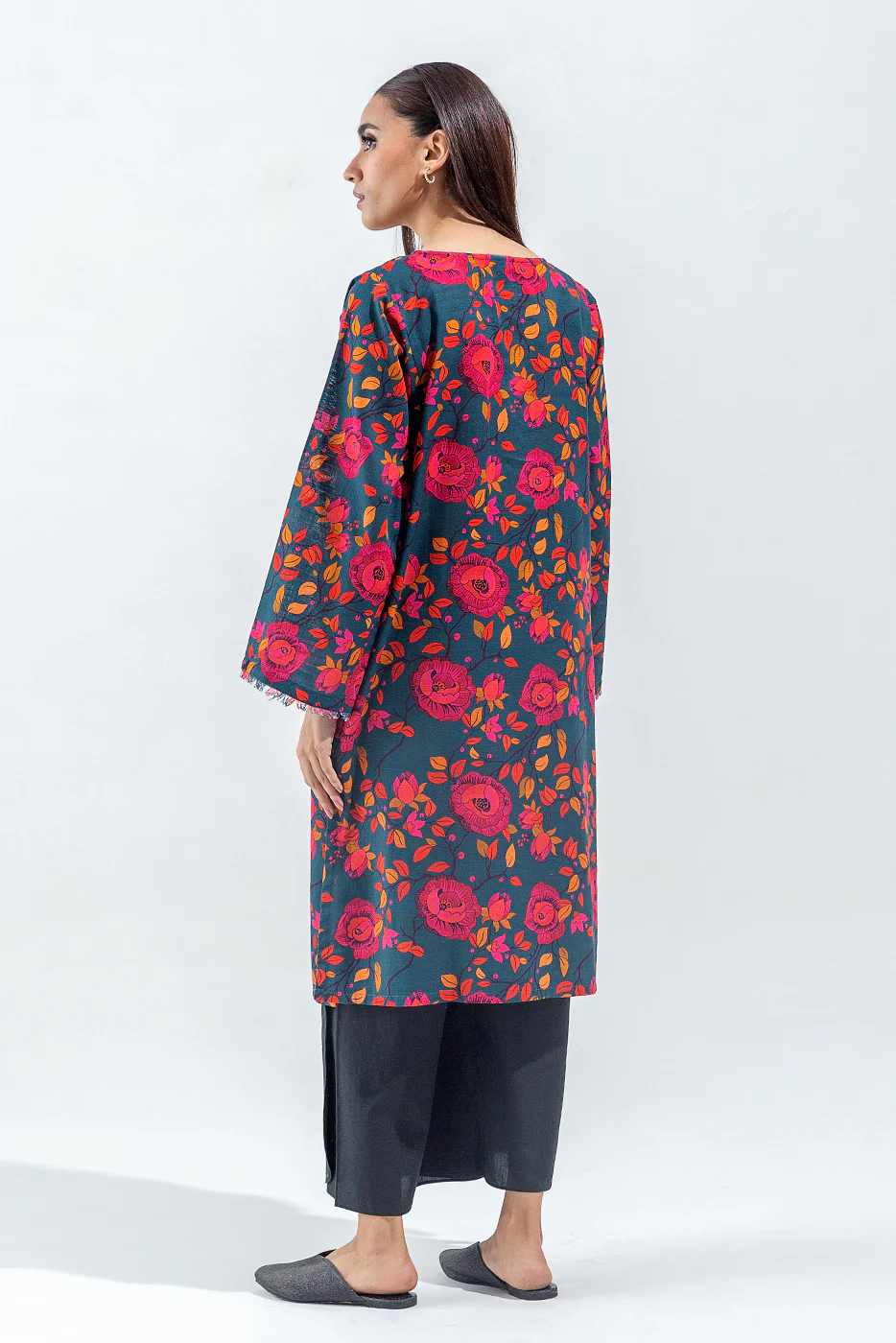 PRINTED SLUB KHADDAR SHIRT (PRET) - Image 3