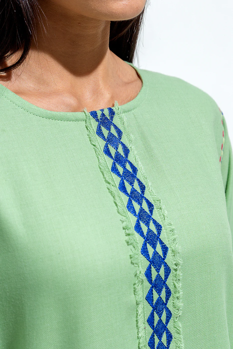 EMBROIDERED TWILL SHIRT (PRET) - Image 2