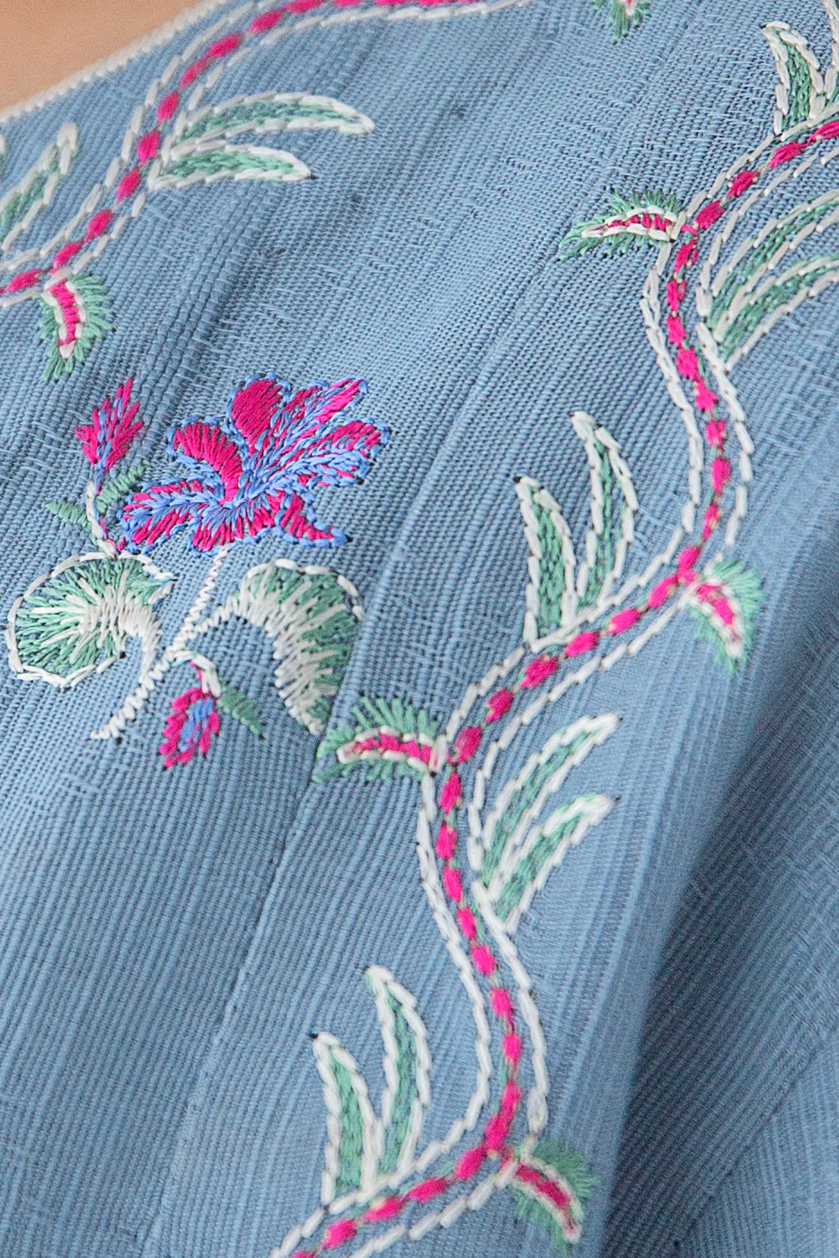 EMBROIDERED KHADDAR JACQUARD SHIRT (PRET) - Image 3