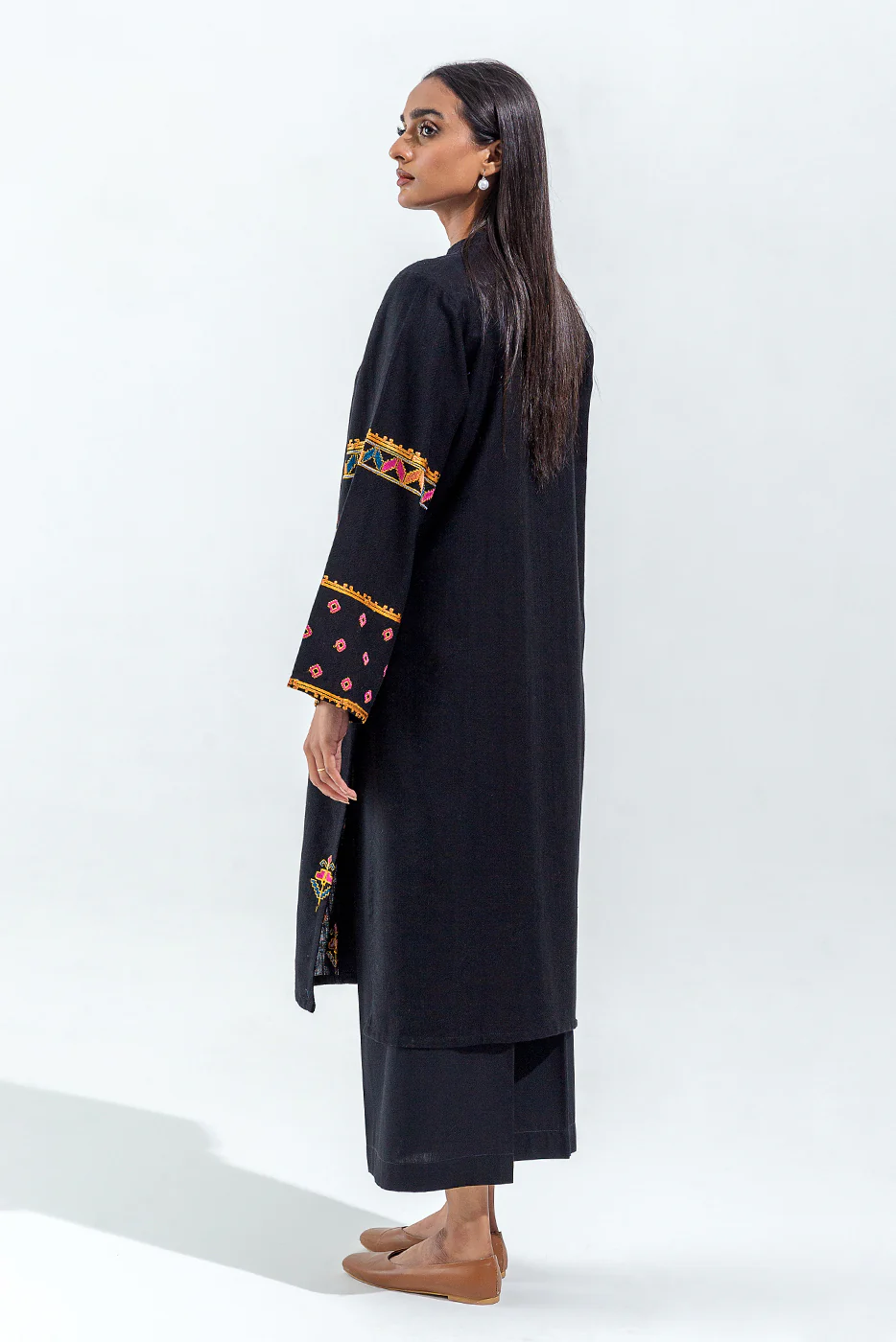 EMBROIDERED DORIA JACQUARD SHIRT (PRET) - Image 3