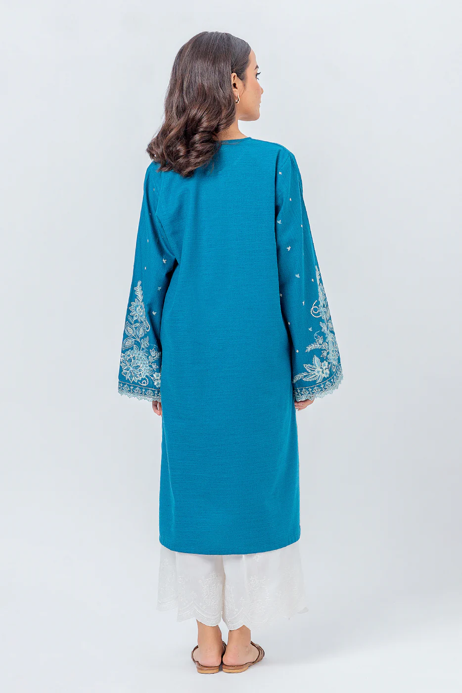 EMBROIDERED KHADDAR SHIRT (PRET) - Image 3