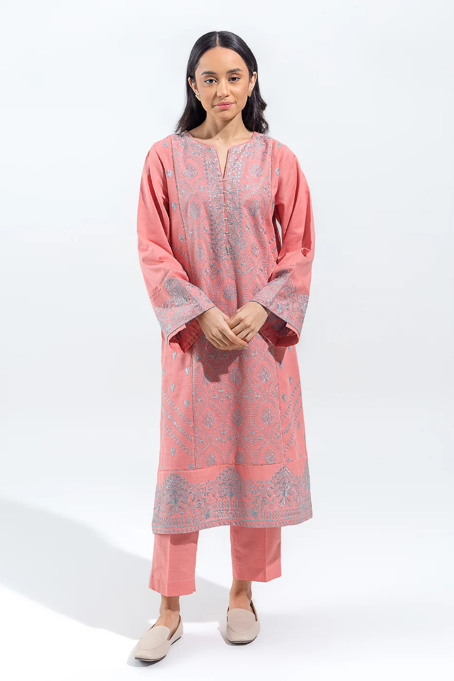 2 PIECE EMBROIDERED KHADDAR SUIT (PRET) - Image 2