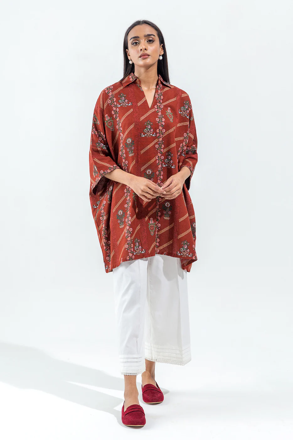 PRINTED KHADDAR SHIRT (PRET) - Image 2