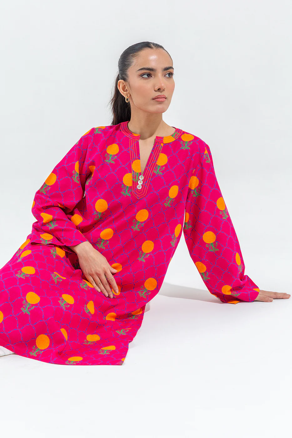 PRINTED PRINTED KHADDAR SHIRT (PRET) - Image 2