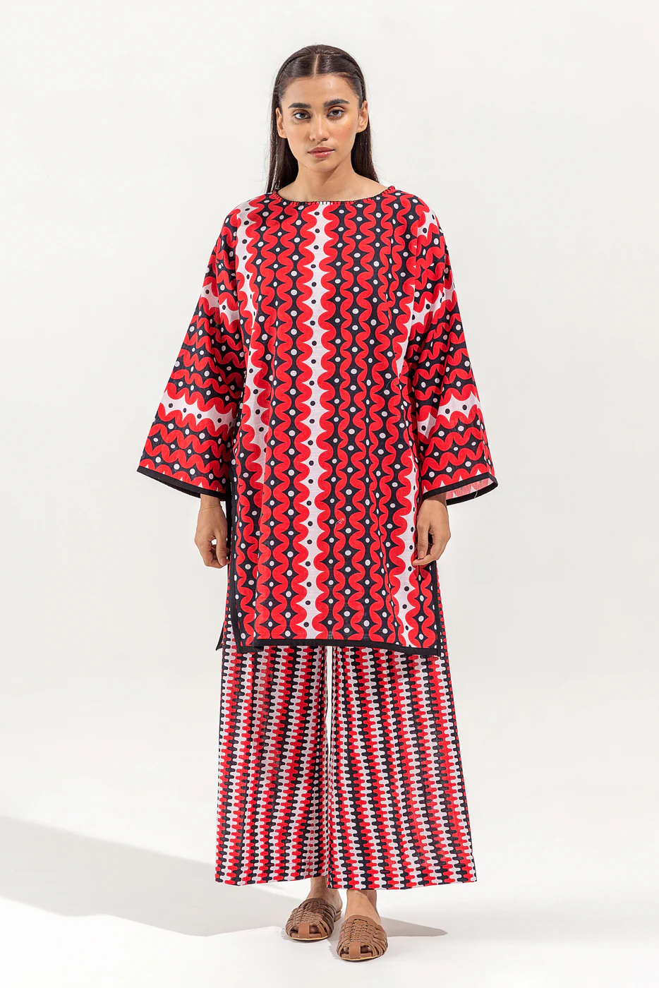 PRINTED KHADDAR SHIRT (PRET) - Image 2