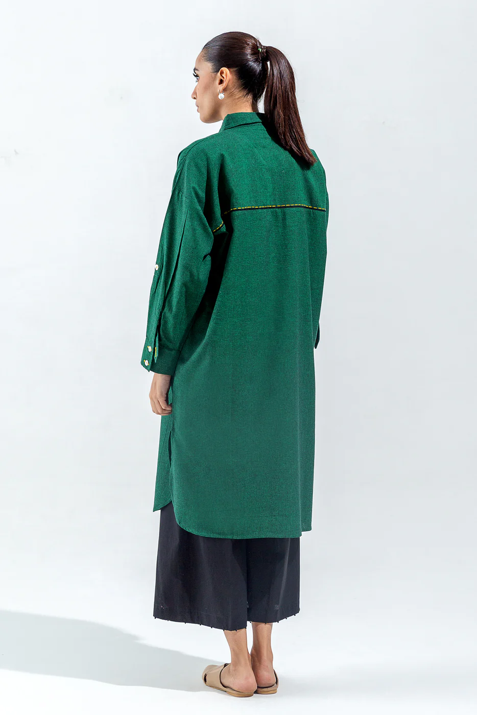 BASIC YARN DYED SHIRT (PRET) - Image 3
